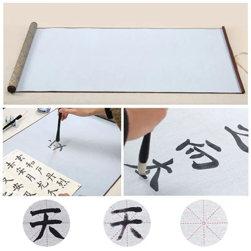 Reusable Chinese Calligraphy Magic Water Writing Cloth Brush Pens Copybook Set QX2B