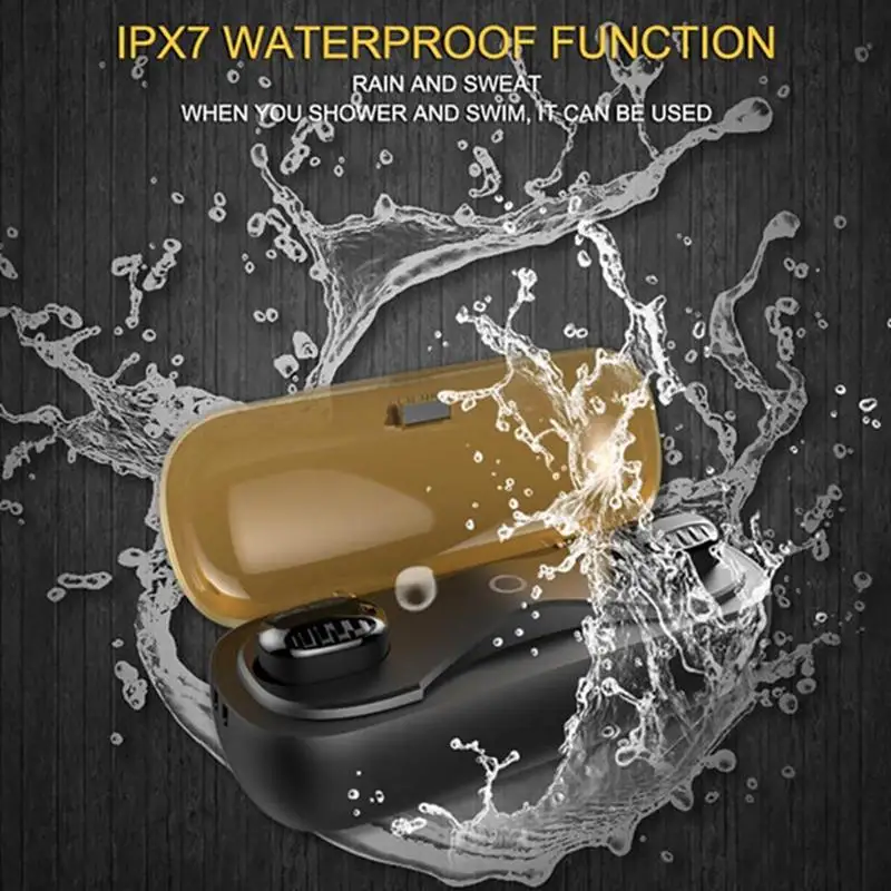 Мини водонепроницаемые спортивные наушники bluetooth 5,0 наушники TWS Беспроводная стереогарнитура наушники-вкладыши один/двойные наушники 2000 мАч power Bank