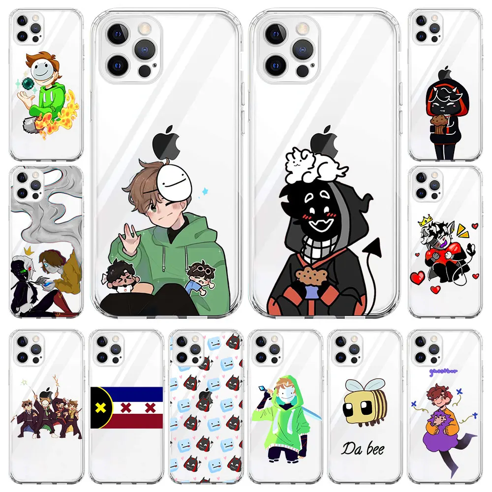 Чехол для телефона Dream Smp Hot Game iPhone 13 11 12 Pro Max X XR XS 7 8 Plus SE 2020 Роскошный прозрачный