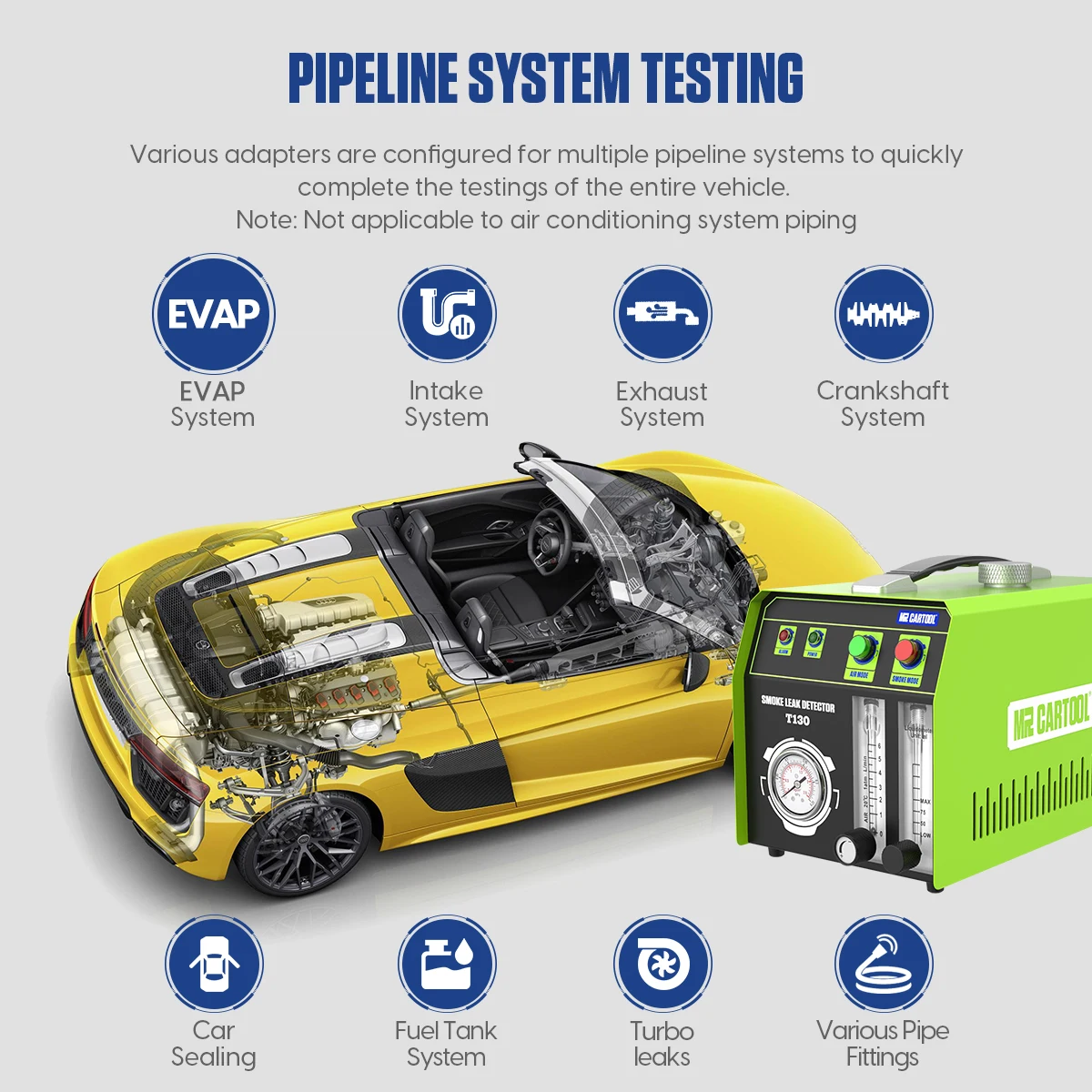 VEVOR Détecteur de Fuite de Carburant Testeur EVAP Machine à Fumée