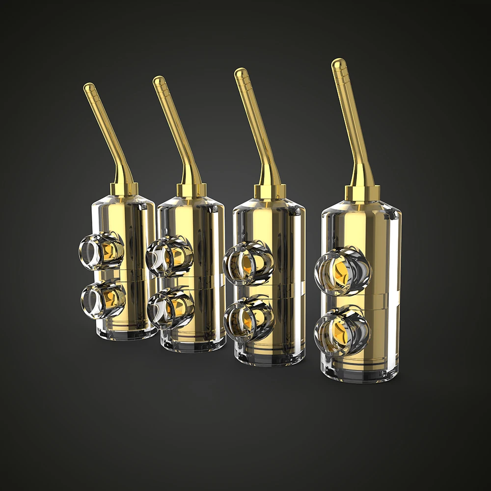 

Audiocrast B552G 24k позолоченные 2 мм клеммы динамика проводной штырь винтовой замок кабель адаптер провода с резиновыми крышками Набор Банан