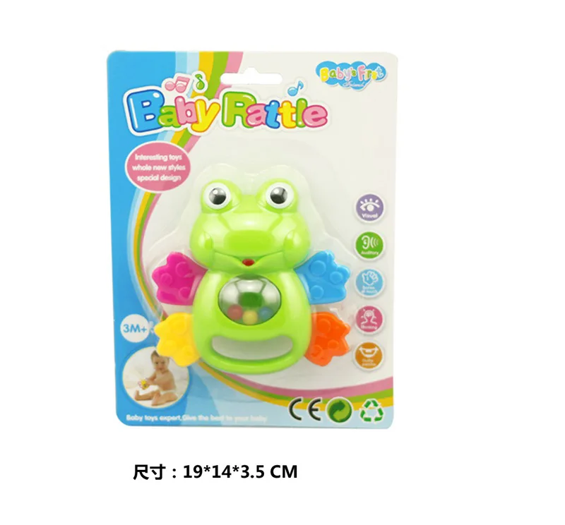 

Infant Rattle Teether Children Frog Rattle Teether Baby Grinding Machine Infants Ring Grinding Machine Toy