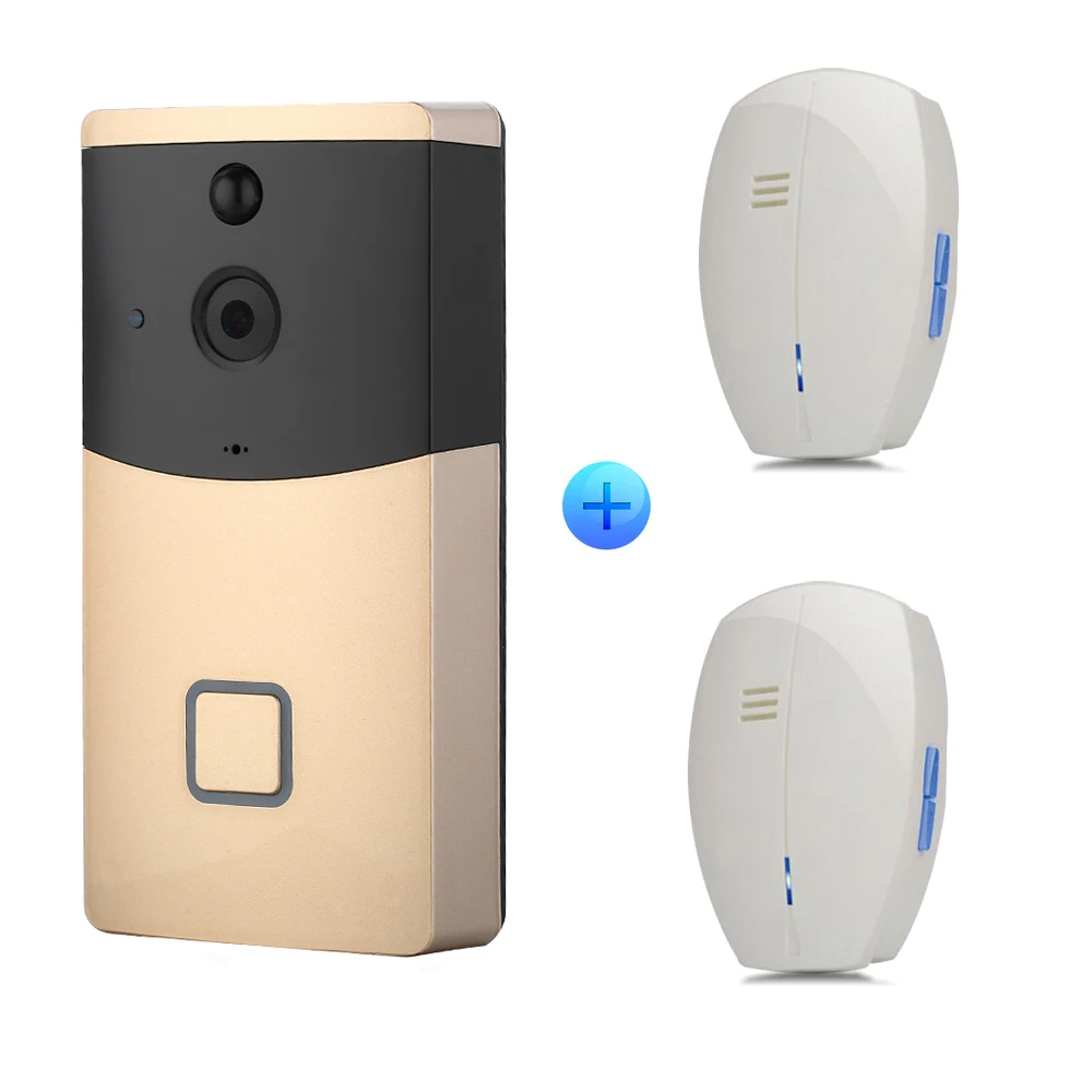 WiFi Smart Video Doorbell Camera Wireless Home Security Camera Door Bell Two-way Audio Intercom Record Night Vision Door Phone audio intercom Door Intercom Systems