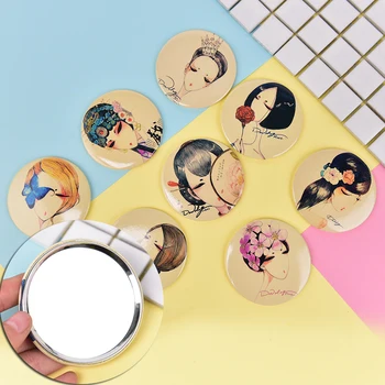 

1PCS Lovely Portable Mini Pocket 7cm Makeup Mirror Cosmetic Compact Mirrors Color Random
