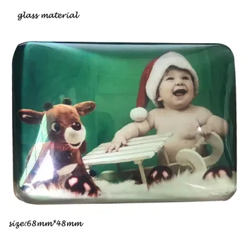 

DIY Personal Custom Refrigerator Magnets Sticker Glass Retangle Fridge Magnet Sticker Home Decoration