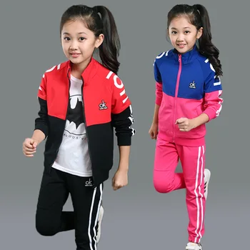 

Girls Autumn Clothing Sets 2019 New Teenage Tracksuit School Children Girl Outfits Two-piece Kids Clothes Sports Suit