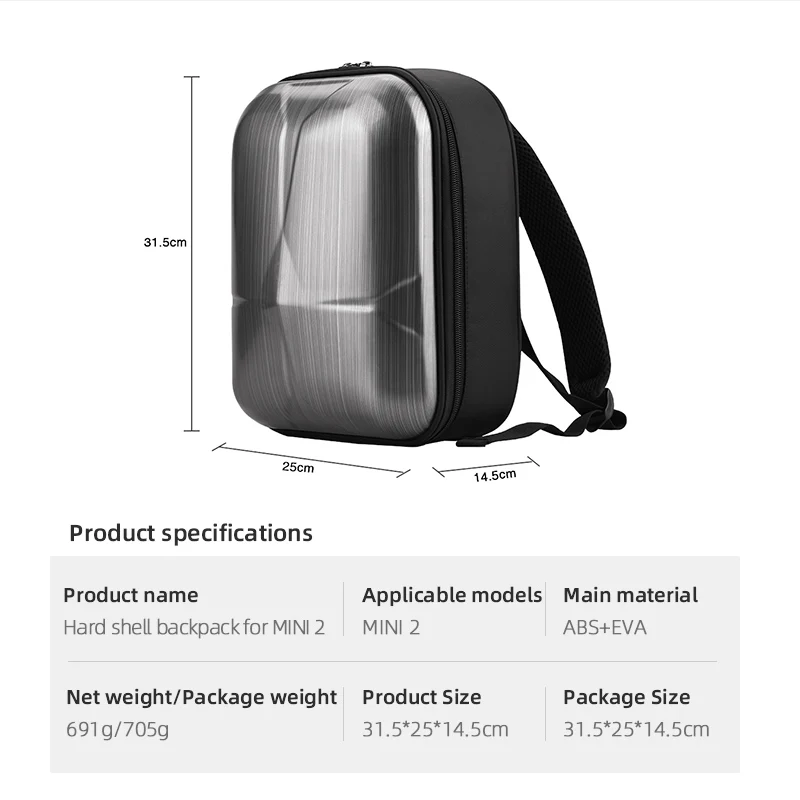 camera and lens backpack Hard Shell Package Storage Bag For DJi Mavic Air 2/Air 2S/Mini 2 Portable Carrying Case Waterproof Box Package Accessories Drone Bags