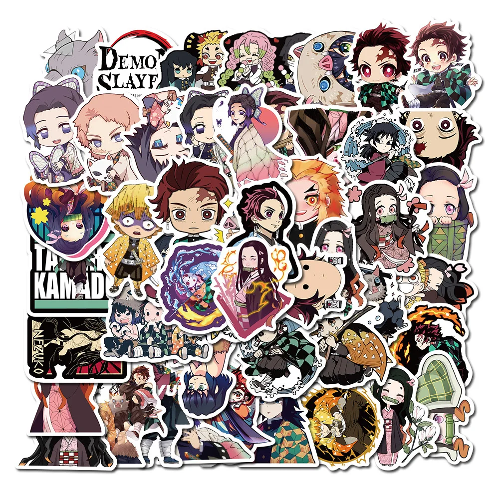 Generic stickers de dessin animé Demon Slayer Kimetsu No Yaiba, autocollant  anime manga 50 pcs à prix pas cher