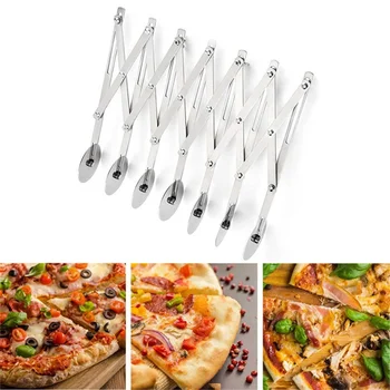 

3/5/7 Wheels Cutter Dough Divider Side Pasta Knife Flexible Roller Blade Pizza Pastry Peeler Stainless Steel Bakeware Tools
