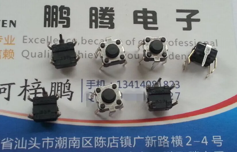 

10PCS/lot Original Japanese B3F-1120 touch switch 6*6*5 straight plug 5-foot button micro-movement