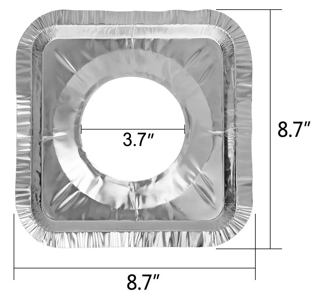 50 шт./партия горелки для печки защита газовых плит покрытие лайнер Al квадратный