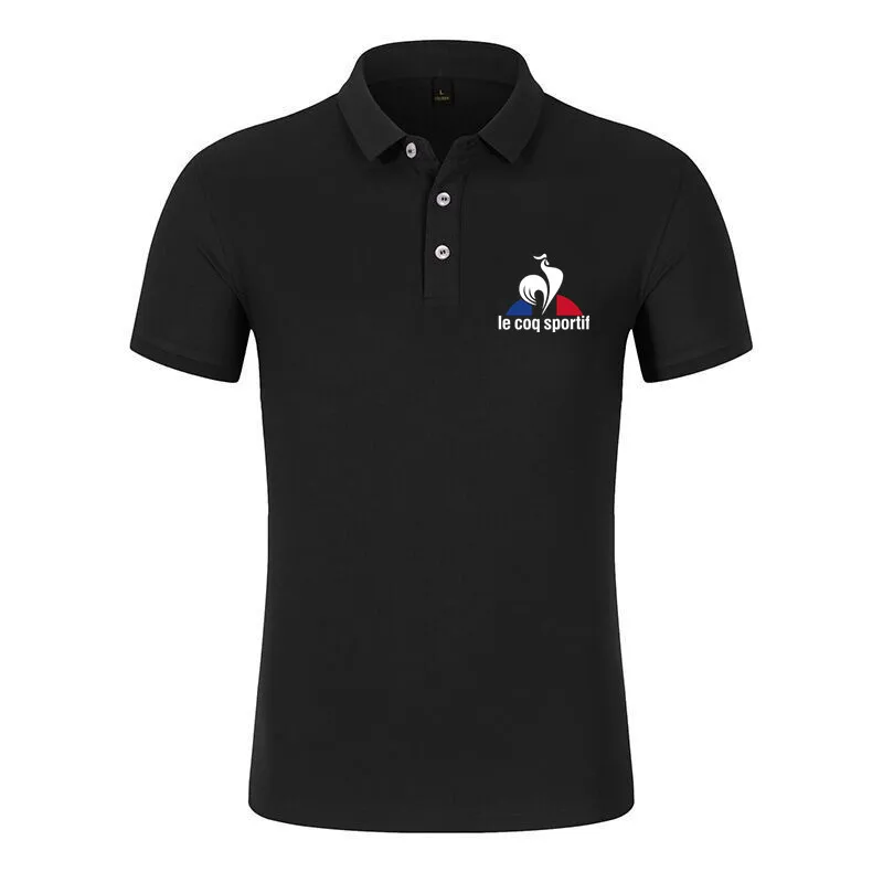 Polo de negocios para hombre, camiseta informal de manga corta con estampado de gallo, Top transpirable holgado personalizado a la moda, novedad de 2021