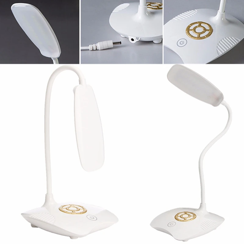 TOP Rechargeable Flexible Led Table Lamp Press Switch Desk Book Reading Light Dimmable Usb Led Night Light For Bedroom