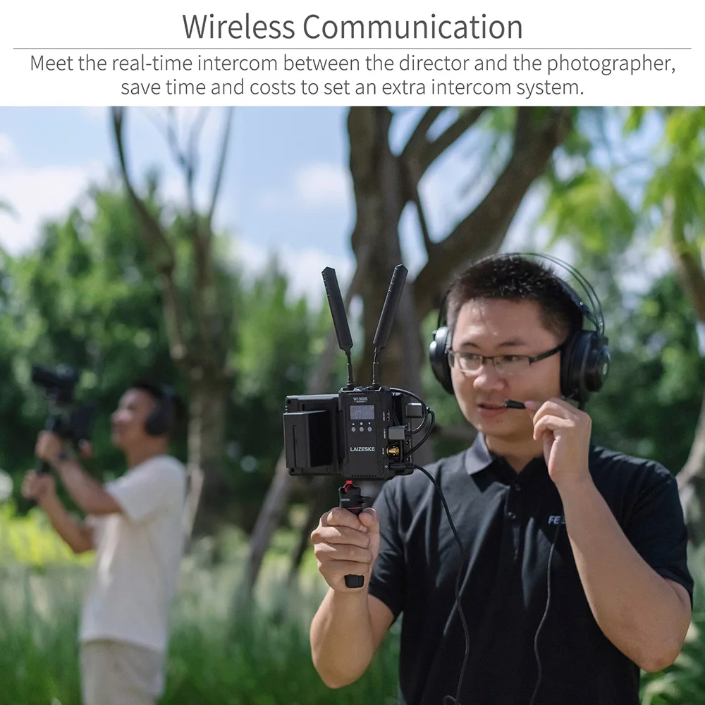 FEELWORLD W1000S Wireless Video Transmission System 1080P HD 1000FT Dual HDMI + SDI Input And Output Full Duplex Intercom