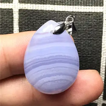 

Top Natural Purple Agate Pendant Jewelry For Men Women Lady Man Gift Crystal Silver 26x19x8mm Beads Water Drop Gemstone AAAAA