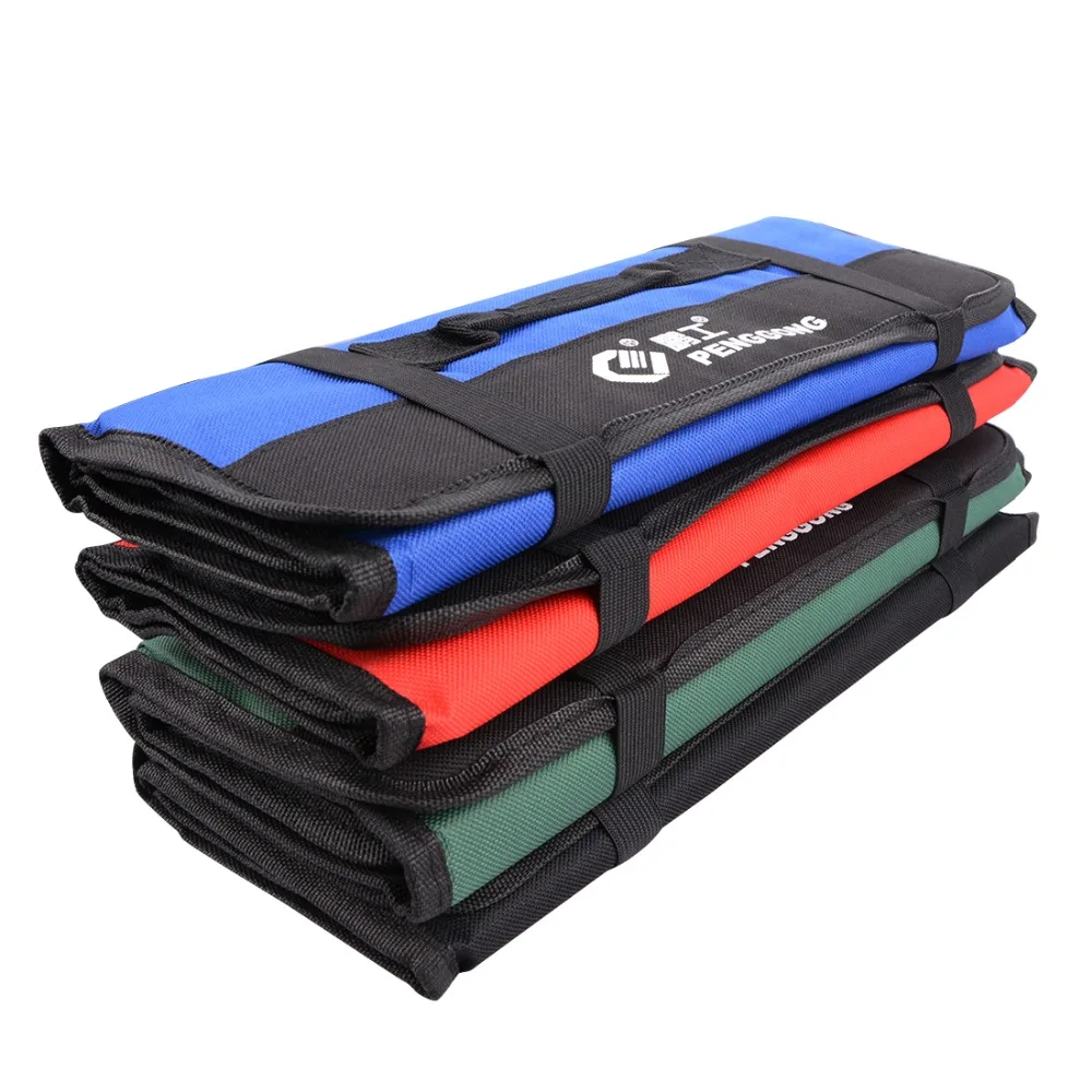

Foldable Tool Bag Roll Pouch Electrician Tools Storage Handbag Convenient Holder 4 Colors Option