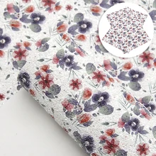 Новинка 20*34 см Лоскутная блестящая УФ прозрачная печать синтетическая кожа Арбуз цветок лоскутное для волос сумка с бантом серьги DIY, 1Yc8001