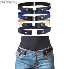 

Elastic belt, ladies, no buckle belt, jeans, dress elastic stretchable female/male invisible belt, no, raised, no trouble