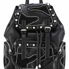 La Carrie Zaino ecotelle Nero+ Borchiette Misure 30x32x14 см