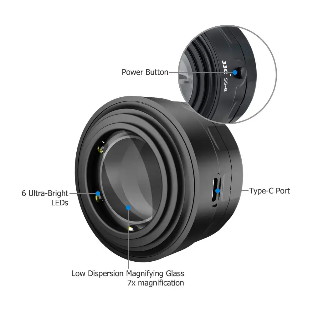 Dispositivo de Inspeção Ampliação para Dslr Câmera Sensor Lupa Ccd Cmos Ferramenta Limpeza Mirrorless Jjc 7x - Image 3