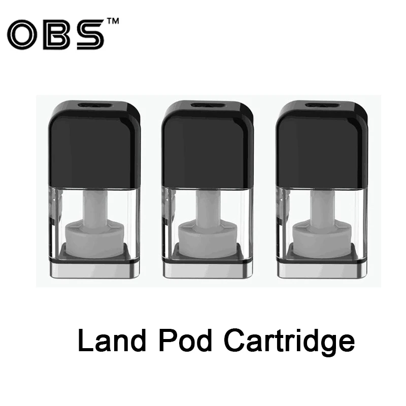 

3pcs/lot Original OBS Land Pod Cartridge 1.5ml with 1.4ohm Coil Atomizer for OBS Land Pod Kit