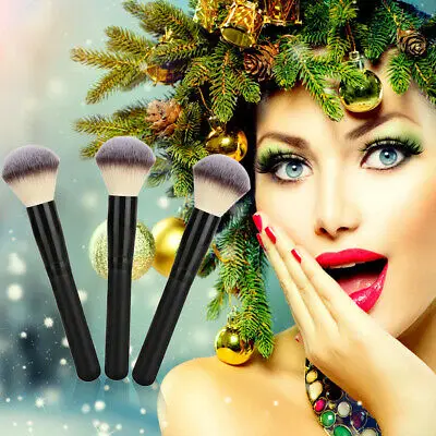 

Foundation Makeup Powder Brush for Face Hanamichi Makeup Brush Perfect for Blending Liquid Cream Powder Cosmetic 3 pieces brush