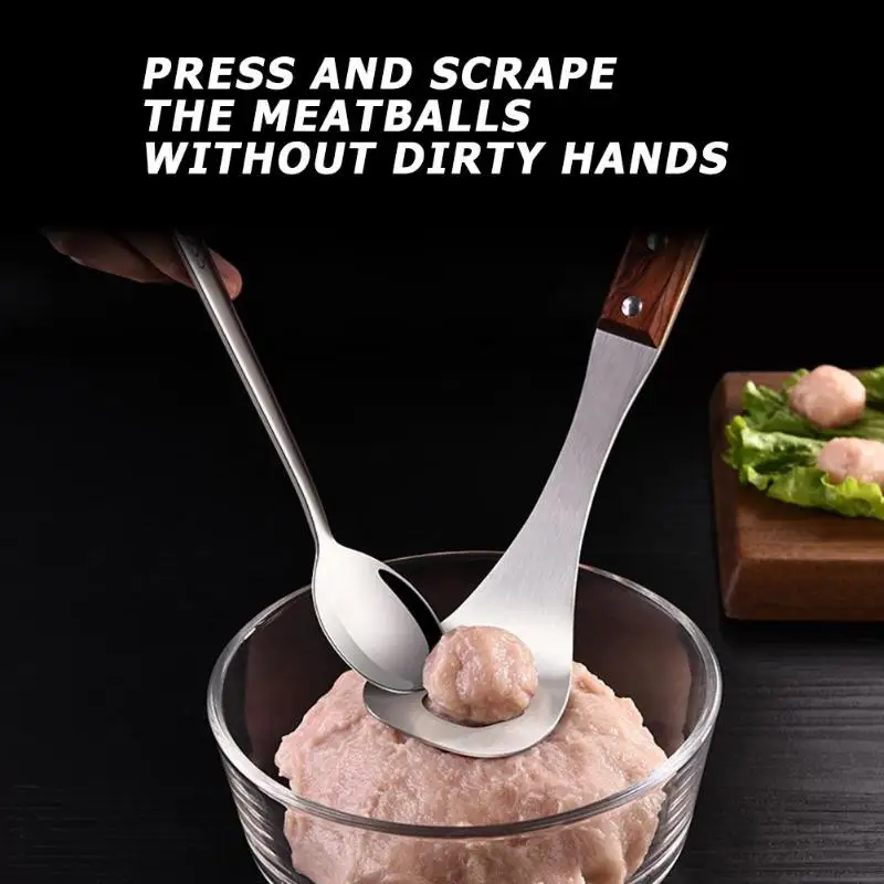 Non-Stick Meatball Maker Stainless Steel Kitchen Meat Ball Spoon Mold Tools Kits