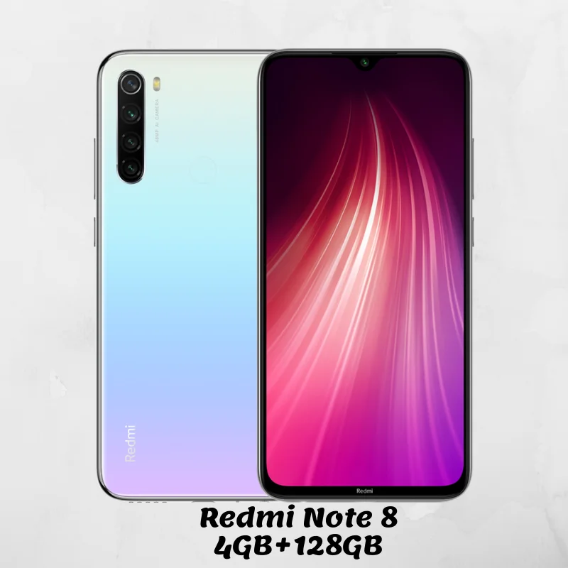 White Note 8 Смартфон Xiaomi Redmi Note 8 с глобальной версией, 4 Гб, 128 ГБ, Snapdragon 665, 6,3 дюйма, 48MP, 4000 мА/ч, support 18 Вт,quick charging быстрый мобильный телефон - Цвет: White Note 8