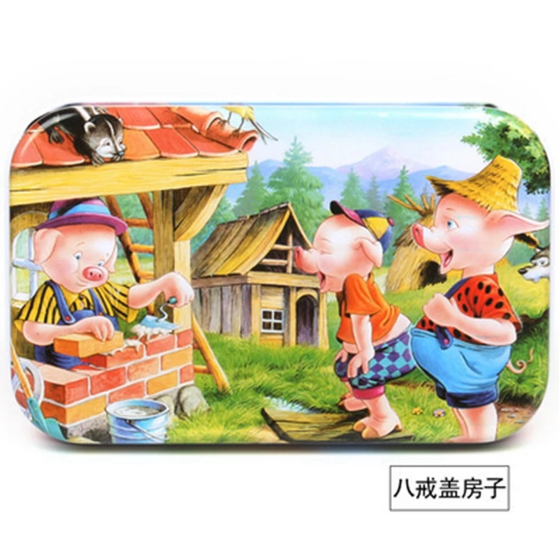 Коробка игра-головоломка 60 шт. головоломка для мозга животное Монтессори деревянная обучающая игрушка для детская головоломка головоломки Юрского мира Scrabble - Цвет: ZMP101-01