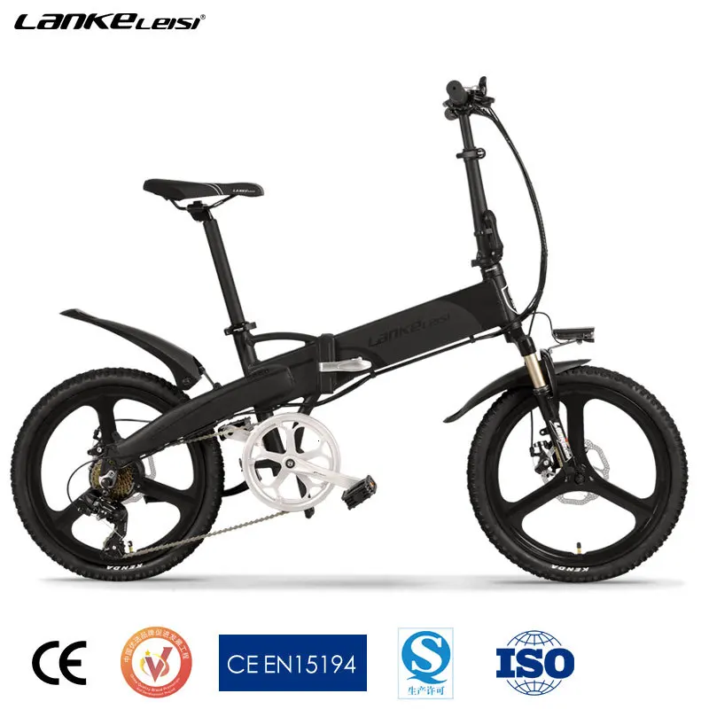 G660-S CE сертификат LANKELEISI 2" электрический велосипед 48 в 400 Вт 13AH L G батарея складной электровелосипед