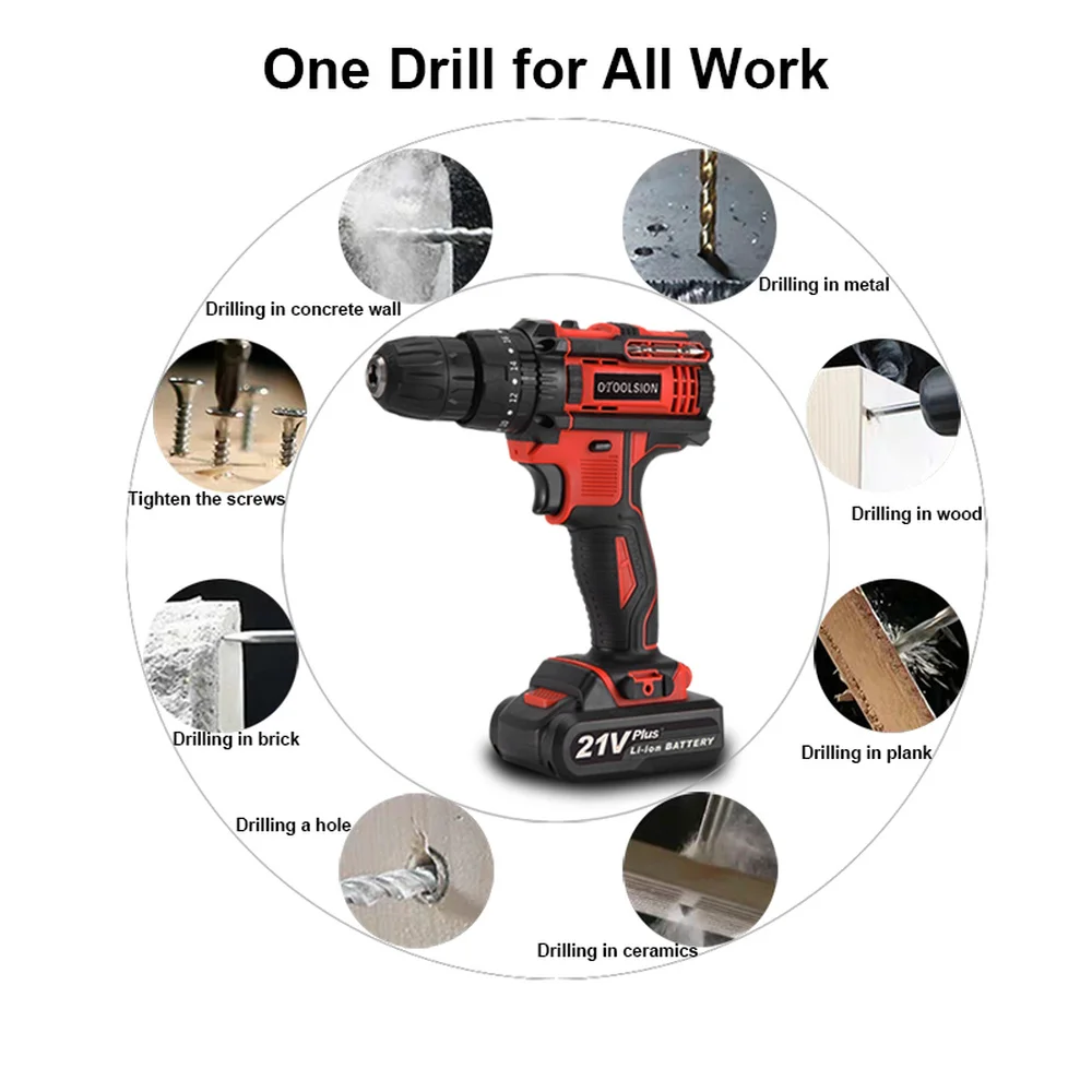 21 в 1800 об/мин ударная отвертка электрическая отвертка инструменты беспроводной молоток ударное воздействие отвертка с сверлами
