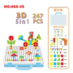 Perceuse électrique pour enfants, casse tête à vis, jouets de simulation, outil de jeu, démontage de la perceuse, perceuse pour enfants, jouets Puzzle 3D pour garçon 