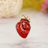 Blucome Red Enamel Vivid Heart Brooches Women Men Sweater Pendant Hospital Clinic Professional Uniform Doctor Brooch Badge Pins ► Photo 3/6