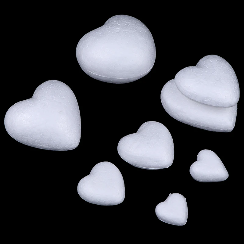 10 шт. пенополистирол Пенопласт в форме сердца белые шары ручной работы для детей/детей материалы ручной работы для творчества обучающие игрушки