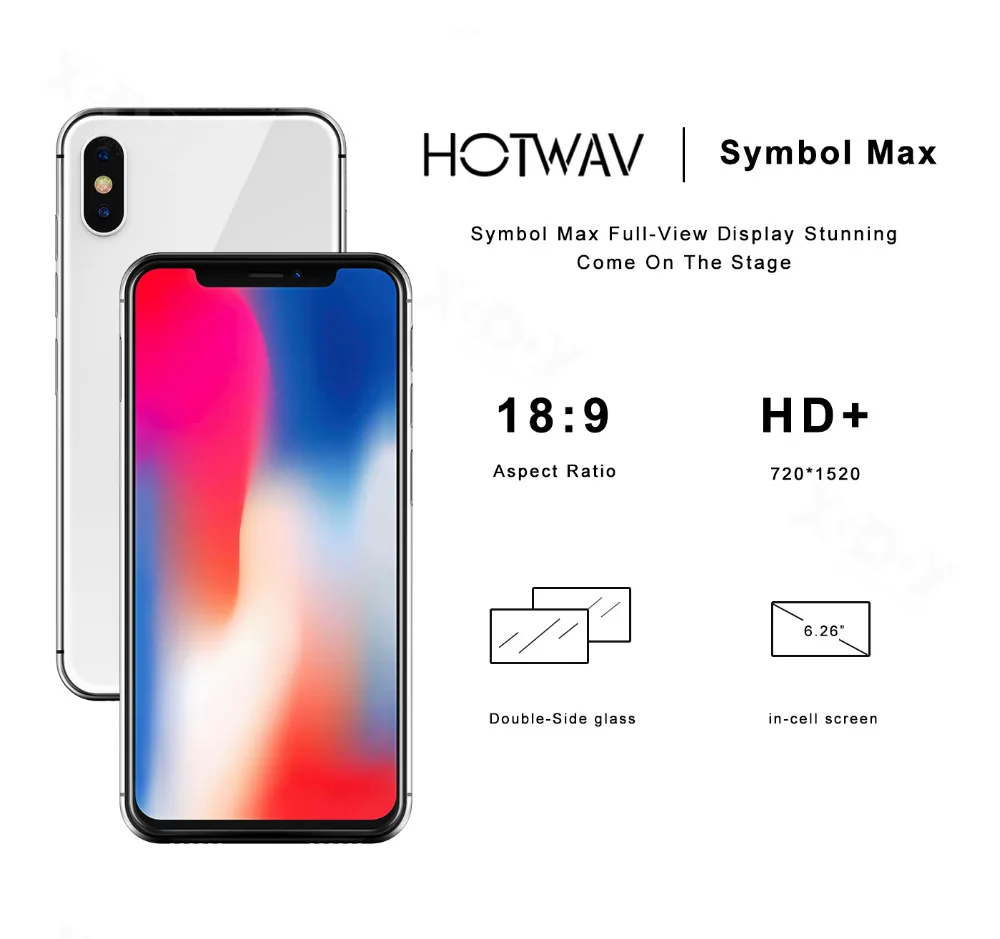 XGODY Symbol Max 4G мобильный смартфон Face ID Android 8,1 6,26 'HD+ 18:9 мобильный телефон 3 ГБ ОЗУ 32 Гб ПЗУ четырехъядерный 16 МП 3150 мАч