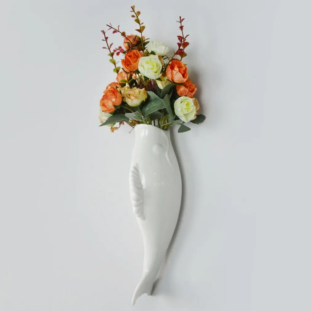 Simple Modern Three-dimensional Mural Wall Fish& Starfish Background Wall Decoration Flower Vase Home Furnishing Tools