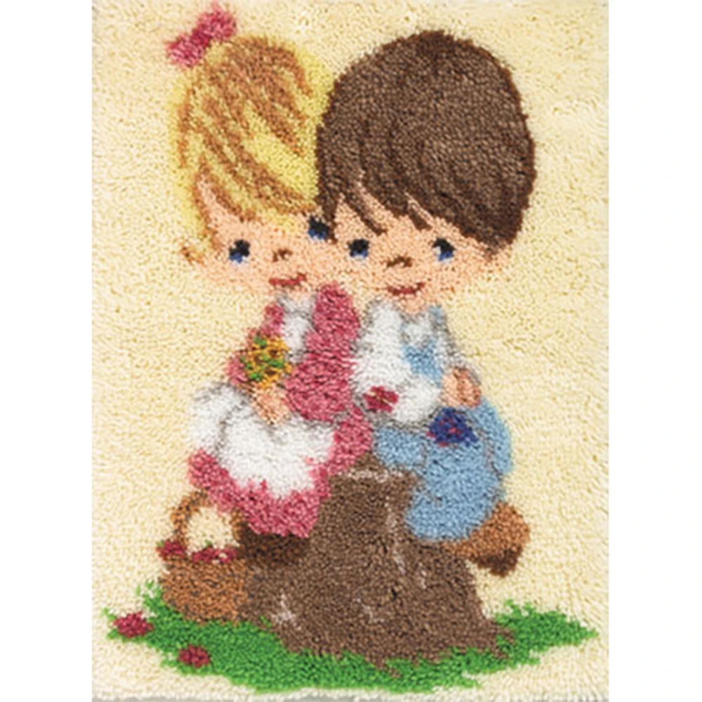 

Carpet embroidery with Pre-Printed Pattern Cross stitch kits do it yourself Cross stitch embroidery on printed canvas Girls