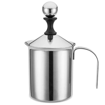 

Manual Milk French Press Coffee Maker Stainless Steel Hand Pump Milk Foamer Handheld Milk Jug