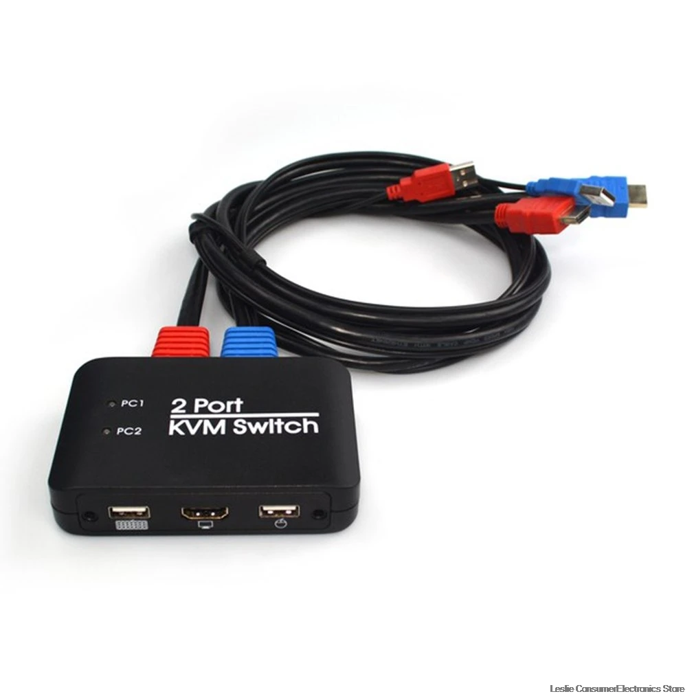 2 порта KVM переключатель Hdmi 2,0 с кабелем для двух мониторов клавиатура мышь Hdmi переключатель Поддержка Usb U диск чтение дропшиппинг