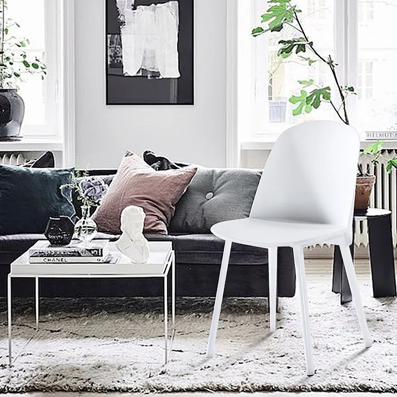 Nordic design creative casual coffee shop furniture dining chair office plastic minimalist bedroom study comfortable back chair Nordic design creative casual coffee shop furniture dining chair office plastic minimalist bedroom study comfortable back chair