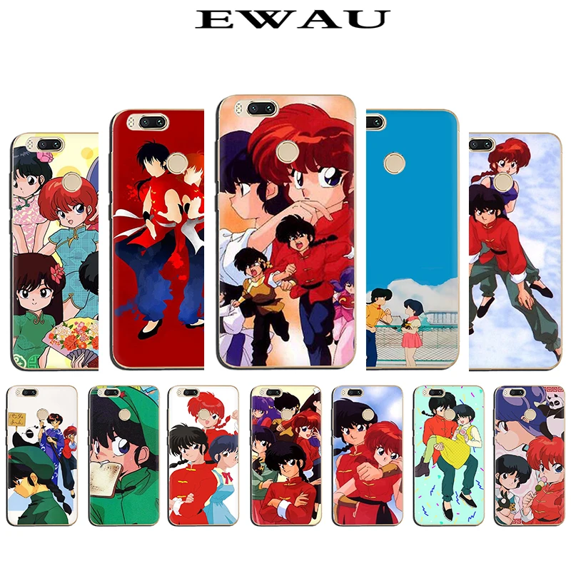 

EWAU Japanese Anime Ranma Hard Phone Cover Case for Xiaomi Mi 5 6 Mi A1 A2 8 9 SE Mix 2S Max3