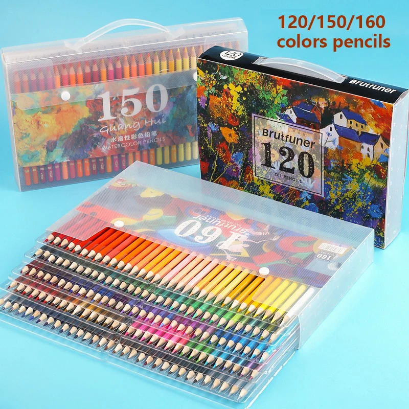 

120/160 Colors Pencils Set Multi Colored Art Drawing Pencils in Bright Assorted Shades Ideal for Coloring Blending and Layering