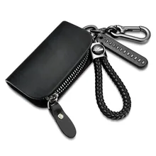 Мужская автомобильная сумка для ключей, универсальный роскошный модный женский набор для ключей, автомобильный брелок на молнии, креативный ключ, новая сумка