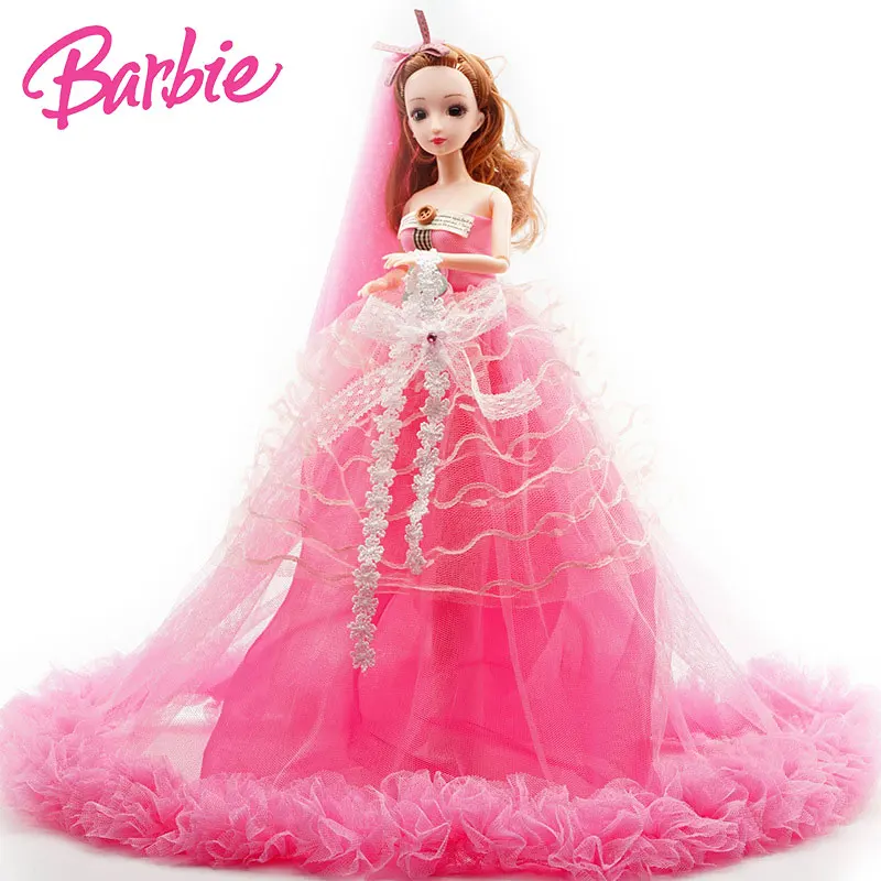 Mattel kawaii Барби игрушки для девочек свадебная кукла девочка игрушка силиконовая кукла для девочек игры для девочек игровая поверхность для создания принта 40 см подарок - Цвет: A