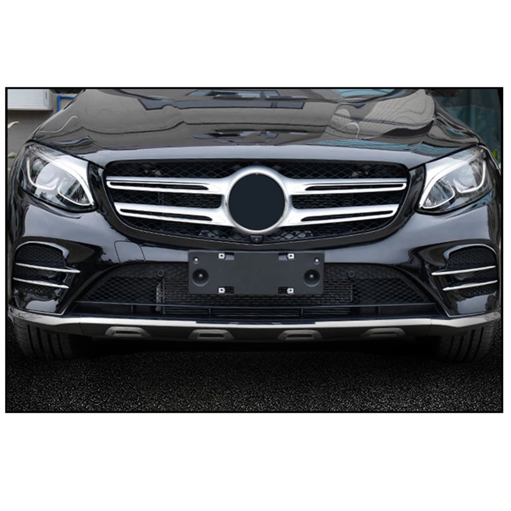 4 шт. для Mercedes Benz GLC GLC300 GLC-Coupe Передняя угловая сетка гриль формовочная крышка отделка хром автомобильный Стайлинг