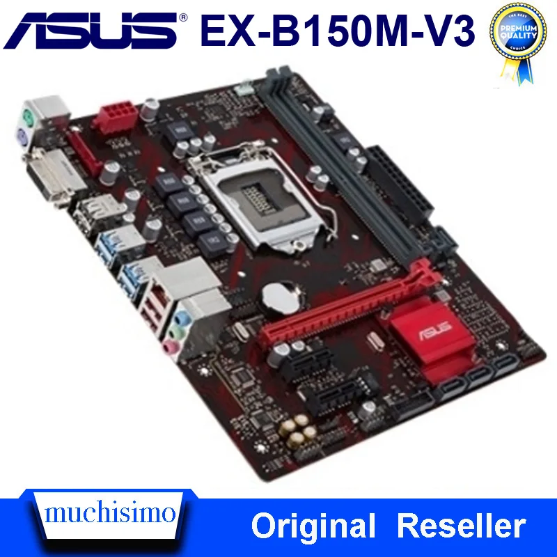 Kopen Asus EX B150M V3 Desktop Moederbord DDR4 LGA 1151 Intel B150 DDR4 32GB PCI E 3.0 USB3.0 Micro ATX i7 i5 Originele gebruikt Moederbord