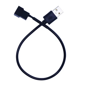 3pin or 4pin fan to USB Adapter Cables 3/4 Pin Computer PC Fan Power Cable Connector Adapter 5V 30cm Connect