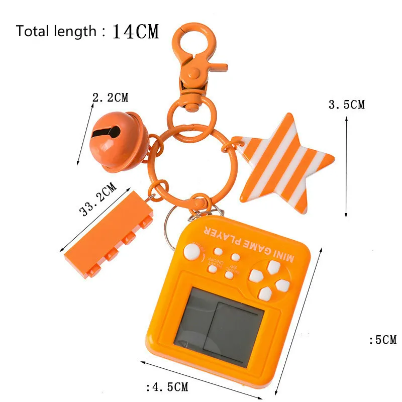 Креативная мини игровая консоль тетрис для мужчин милый брелок автомобильный брелок для рюкзака кулон аксессуары для детей Подарки