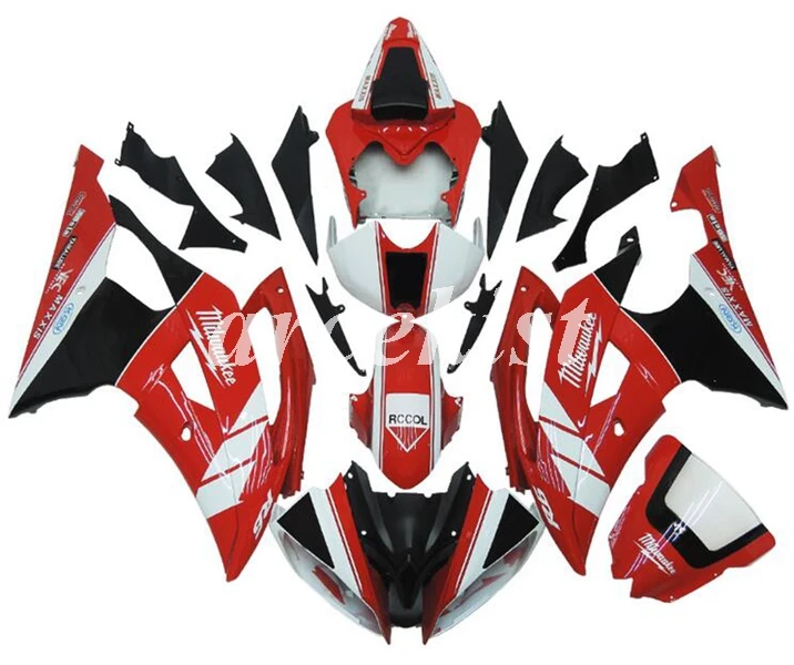 ABS литья под давлением Обтекатели комплект подходит для YAMAHA YZF-R6 2008- 08 09 10 11 12 13 14 15 16 Кузов Набор белый синий
