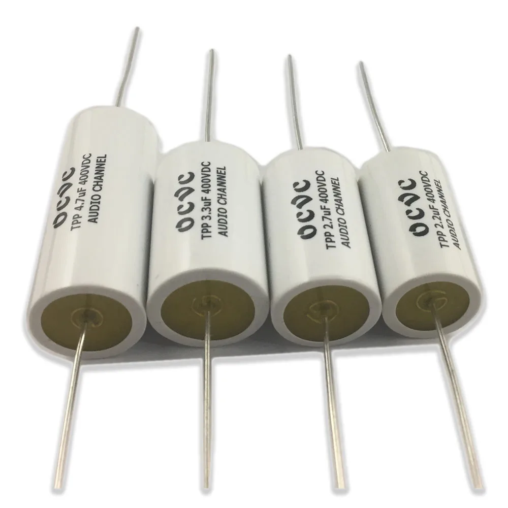 2pcs 1.5uF-10uF 400V Tweeter Speaker Frequency Divider Crossover Non-Polarity Capacitor